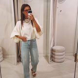 ANAELLE ECRU BLOUSE