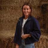 HELLO SEPTEMBER DARK BLUE ZIP JACKET