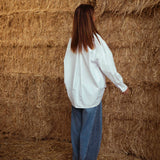 ALBUQUERQUE WHITE POCKET BLOUSE