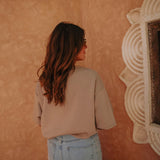 SOLSTICE TAUPE CROPPED T-SHIRT