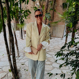 AZUCENA LIGHT YELLOW STRIPED BLAZER