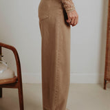 DARK BEIGE BALLOON JEANS 9111-15