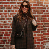 ROMY BROWN CHECKERED BLAZER