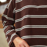 TATUM BROWN STRIPED LONGSLEEVE SHIRT