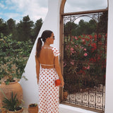 CALA SERENA RED/WHITE POLKADOTS DRESS