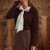 CLEOME BROWN HEART SWEATER