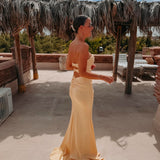 NUMIDIA SOFT YELLOW BUSTIER DRESS