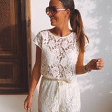 ES VEDRA ECRU LACE BLOUSE