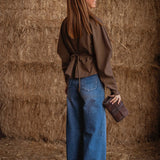 MAVIS TAUPE PERFECT FALL BLOUSE