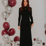 SLAY THE DAY LONG BLACK DRESS