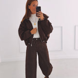 MAVIS BROWN ZIP JACKET