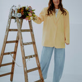 NINA BUTTER YELLOW DIAMOND BLAZER