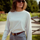 NEBRASKA LIGHT GREY LONGSLEEVE SHIRT