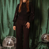 FROSTY BELLA BLACK SWEATER