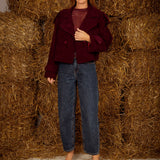 AINSLEY BORDEAUX CORDUROY JACKET