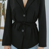 HELLO SPRING BLACK BLAZER