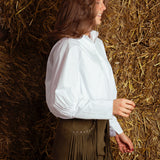 PRUDENCE WHITE BUTTON BLOUSE