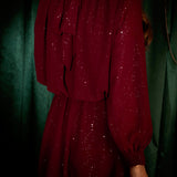 JINGLE BELLS BORDEAUX DRESS