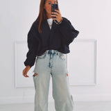 ROMY DARK BLUE BLOUSE