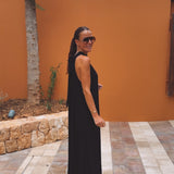 VALENTINA LONG BLACK DRESS