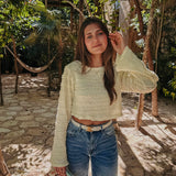 AVENTURA LIGHT YELLOW RUFFLE TOP