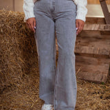 GREY WIDE LEG JEANS 495-GC-11