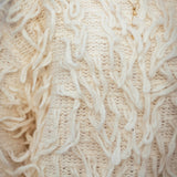FIONA ECRU FRINGE SWEATER