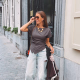 ODESSA DARK GREY T-SHIRT