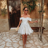 EL KSIBA ECRU DRESS