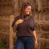 BRAMBLE BROWN SHORTSLEEVE PULL