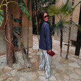 ROCIO DARK BLUE LINEN BLAZER