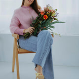 ISADORA SOFT PINK MOHAIR SWEATER