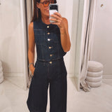 ICONA DARK BLUE DENIM TWO-PIECE SET
