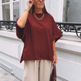 FAYE BORDEAUX OVERSIZED T-SHIRT