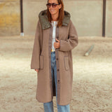 MERLENE TAUPE TEDDY COAT