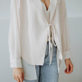 SASKINE BEIGE BLAZER BLOUSE
