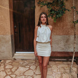 DIVERSION ECRU RUFFLE SKIRT