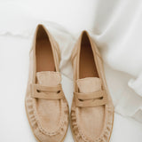MANON BEIGE SUEDE LOAFERS