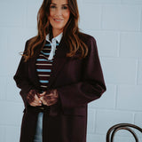 TERESA BURGUNDY BLAZER