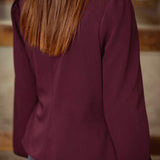 DELLA-RAE BORDEAUX WRAP BLAZER