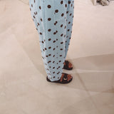 YINTHE LIGHT BLUE POLKADOTS PANTS