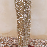 KHAKI LEOPARD PRINT BALLOON PANTS 09337