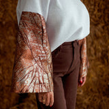 FREYA GREY SWEATER / BROWN SLEEVES