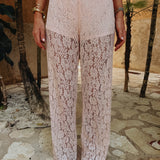 QUERIDA LIGHT PINK LACE PANTS