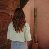 SOLSTICE LIGHT MINT CROPPED T-SHIRT