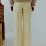 LIGHT YELLOW WIDE LEG JEANS 9139-8