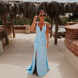 TASNIME LIGHT BLUE DRESS
