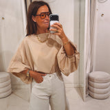 ANAELLE BEIGE BLOUSE