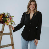 HELLO SPRING BLACK BLAZER