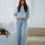 JOLIEN BLUE SPRING SWEATER